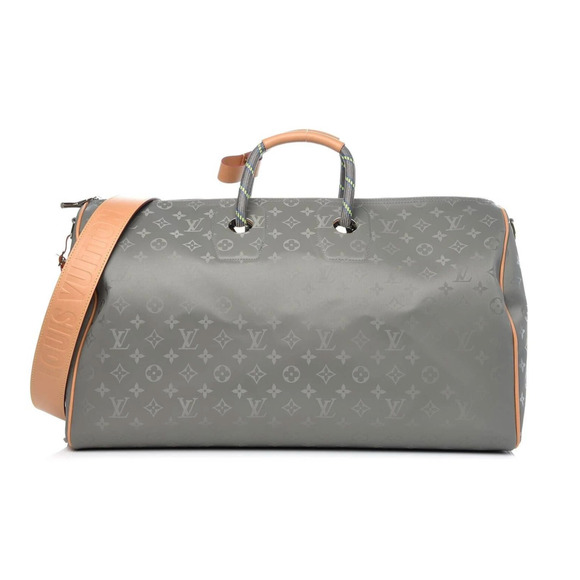 Louis Vuitton Keepall Bandouliere 50 Titanium Grey Duffle Weekend Travel Bag - Picture 3 of 12